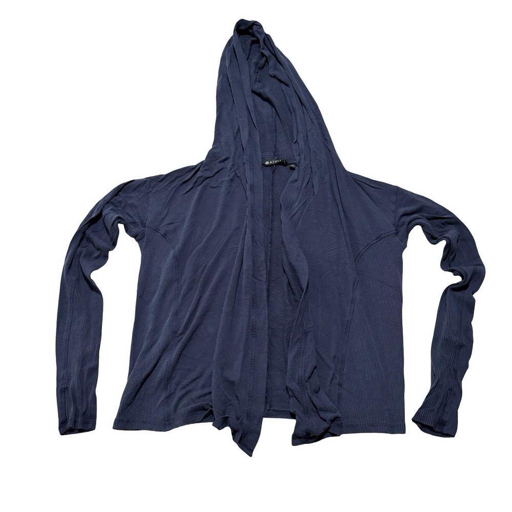 Athleta Women's Hooded Open Front Cardigan Navy Size XS 21 x 21